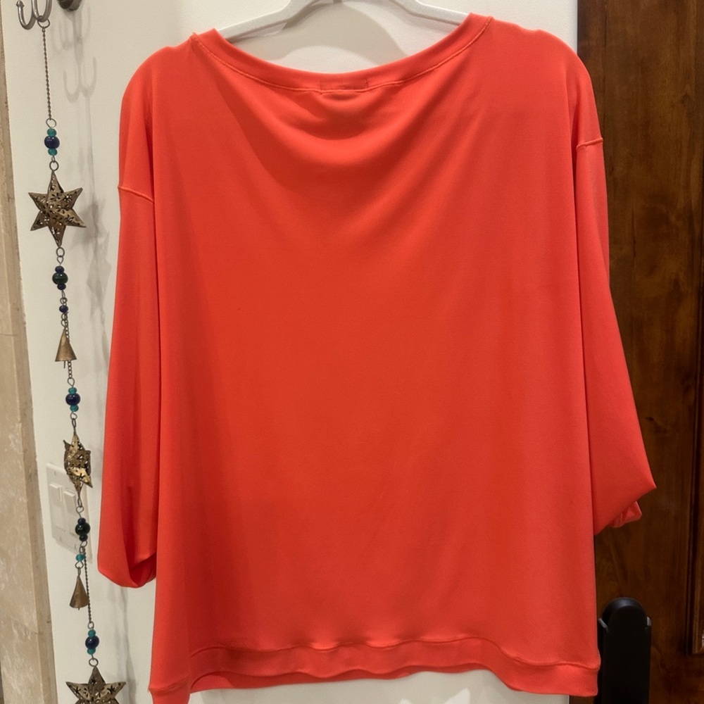 Eva Varro Vibrant Orange Blouse - Picture 2 of 4